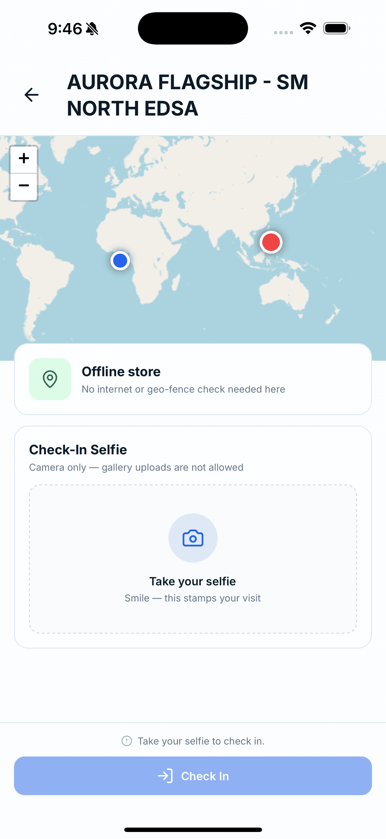 CASI+ app screen